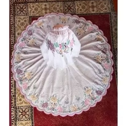 Mukena Bordir Strimin Katun Paris