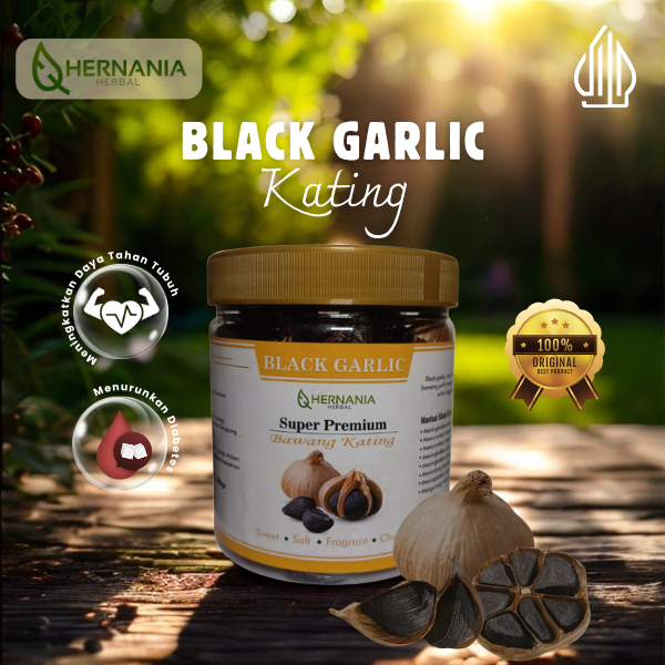 Promo Black Garlic Kating Premium Original 500Gr - Bawang Hitam Bermacam Khasiat Fermentasi Alami