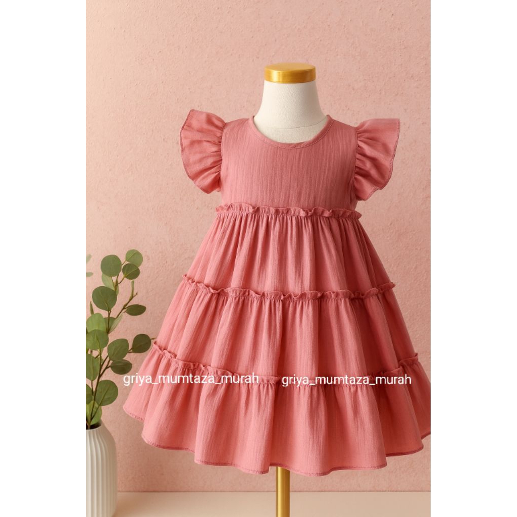 Baju Anak Perempuan Bahan Adem / Azalea Dress / Baju Pesta Anak 6bulan-7th / Baju Anak Perempuan / D