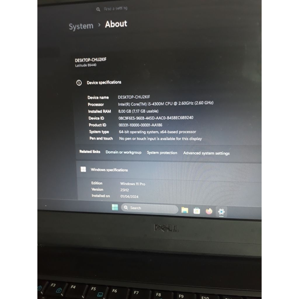 laptop dell latitude e6440 core i5