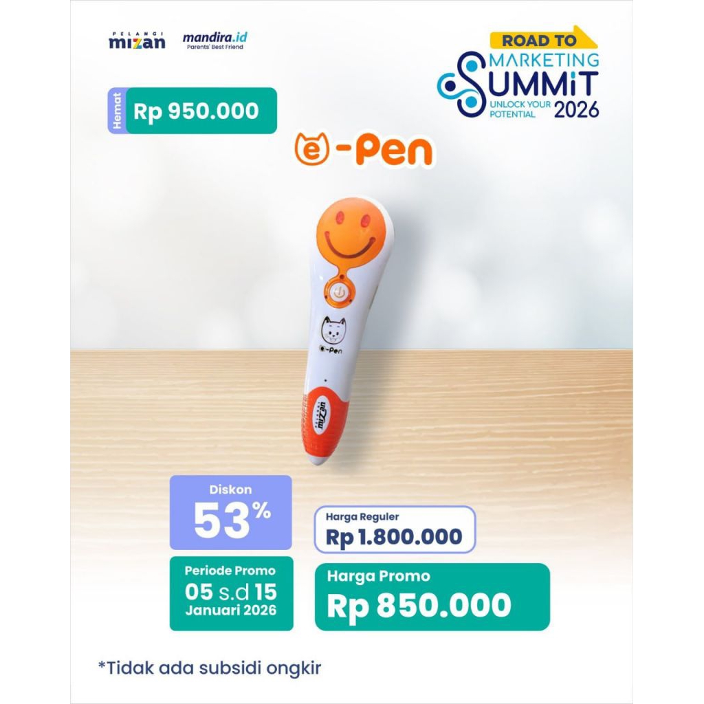 EPEN E-PEN ELECTRONIC PEN MANDIRA DIAN SEMESTA HALO BALITA WAS CIS BUKU ANAK