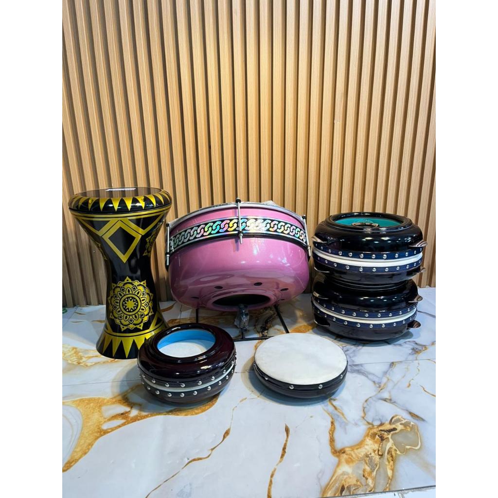 Set Alat Hadroh Premium Jepara  Rebana Hadroh Terbangan Darbuka Bass Hadroh Marawis Sholawat