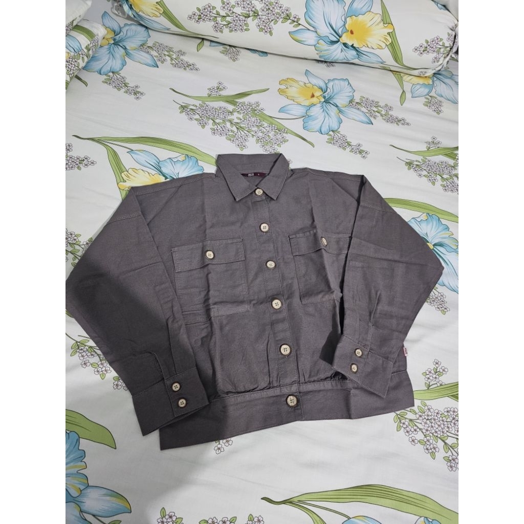 [new] AKO jacket kancing wanita crop jacket