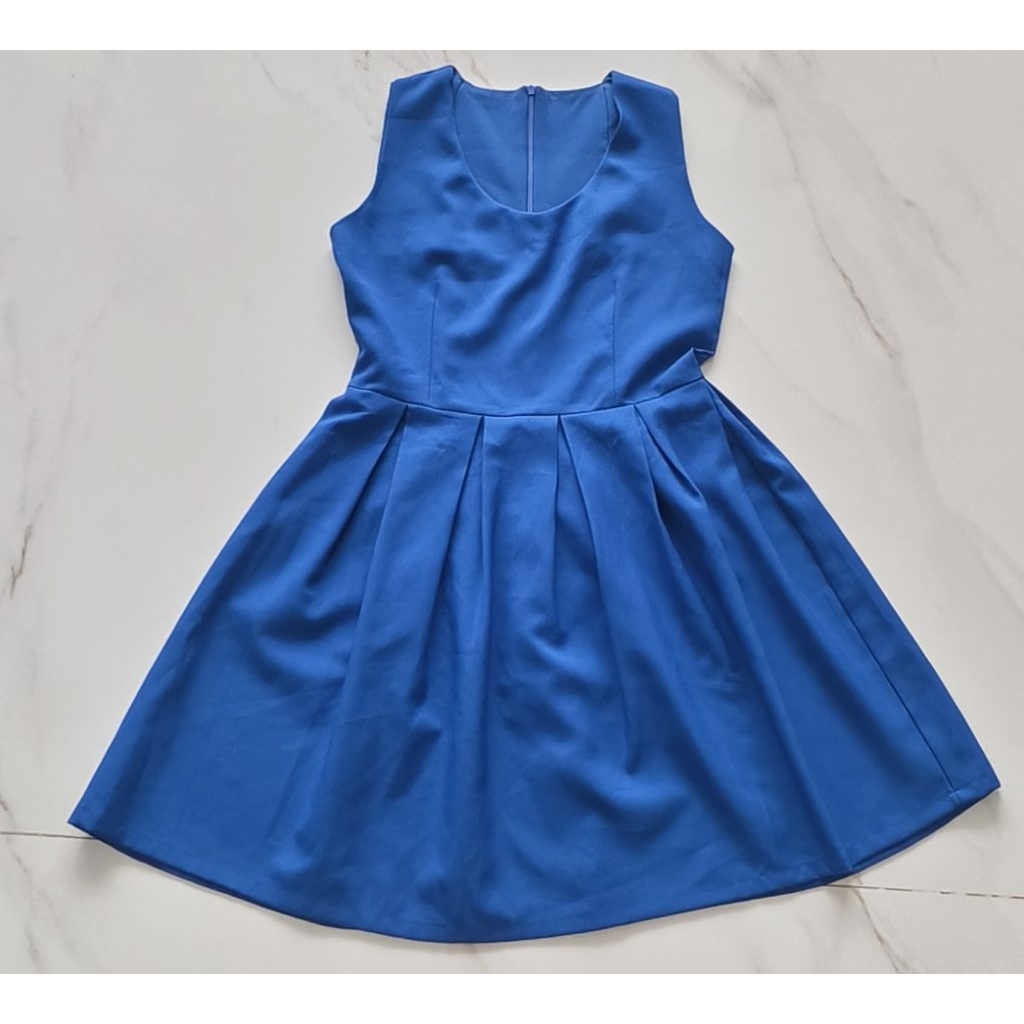 DRESS BIRU LAUT PEKAT