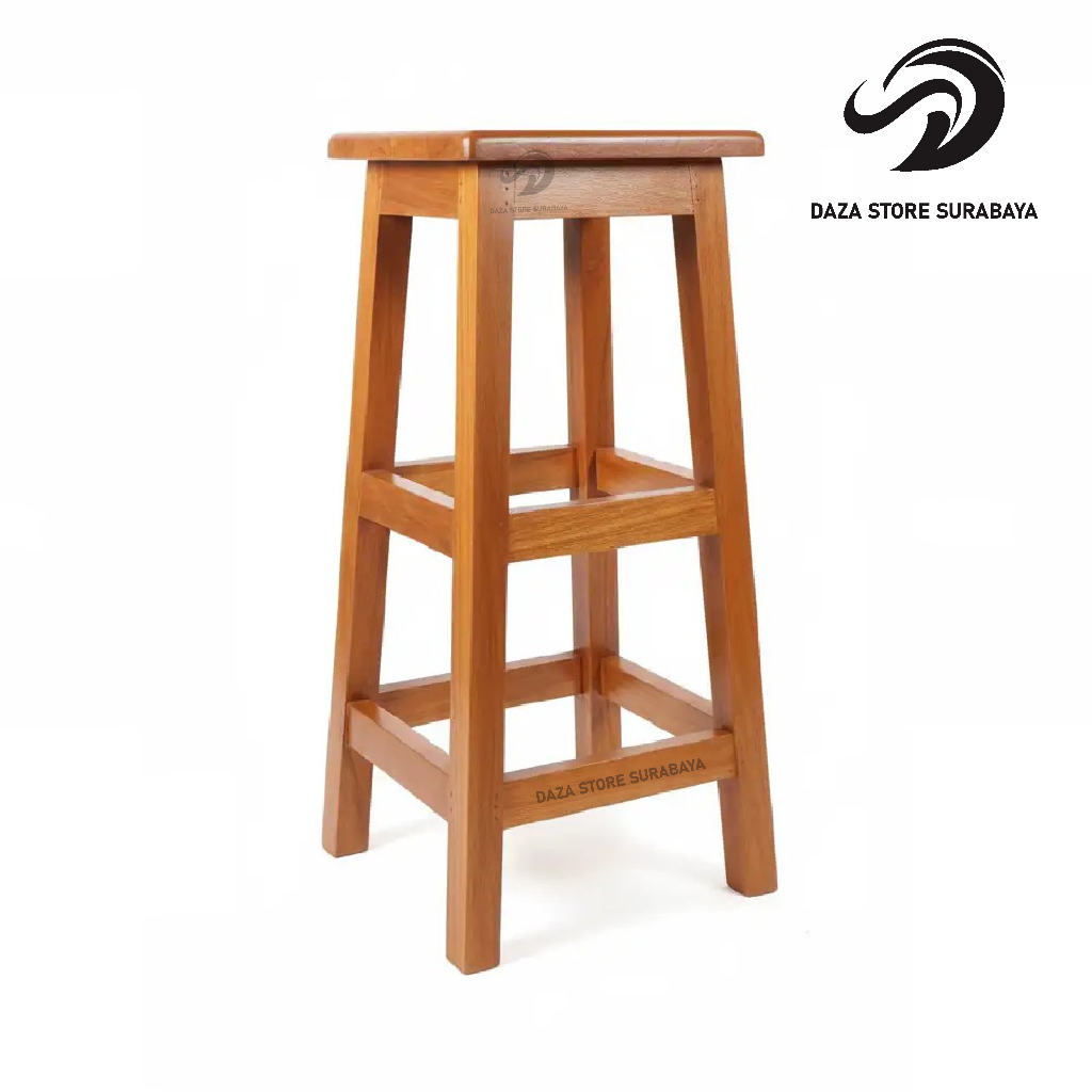 kursi kayu T 75cm / kursi kayu 50cm / minimalis kursi cafe kursi makan kursi konter kursi toko kursi