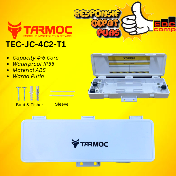 Tarmoc TEC-JC-4C2-T1 | Mini Joint Closure  4/6 Core Putih | 4/6 Core White