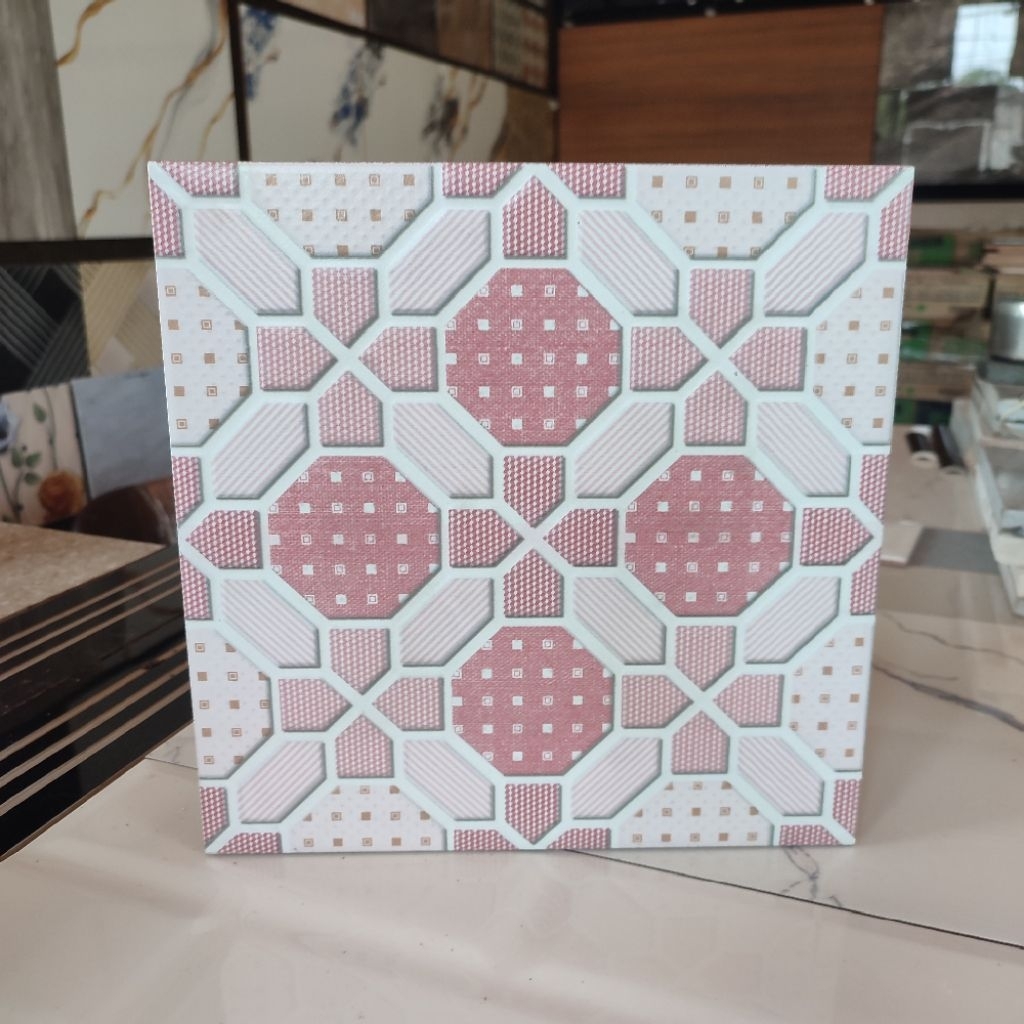 Keramik lantai kamar mandi 25×25 | kenta pink