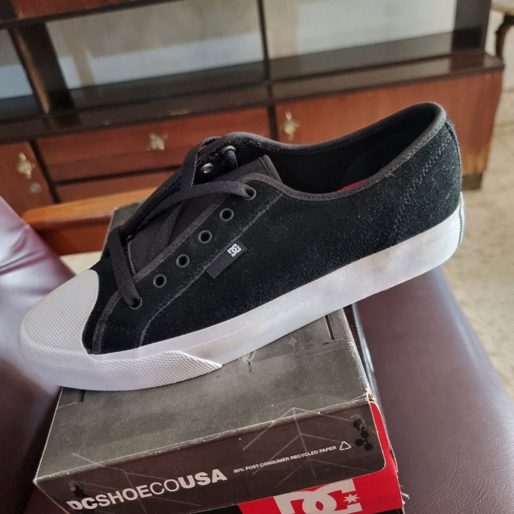 Sepatu DC Manual RT S Black White Reject Original