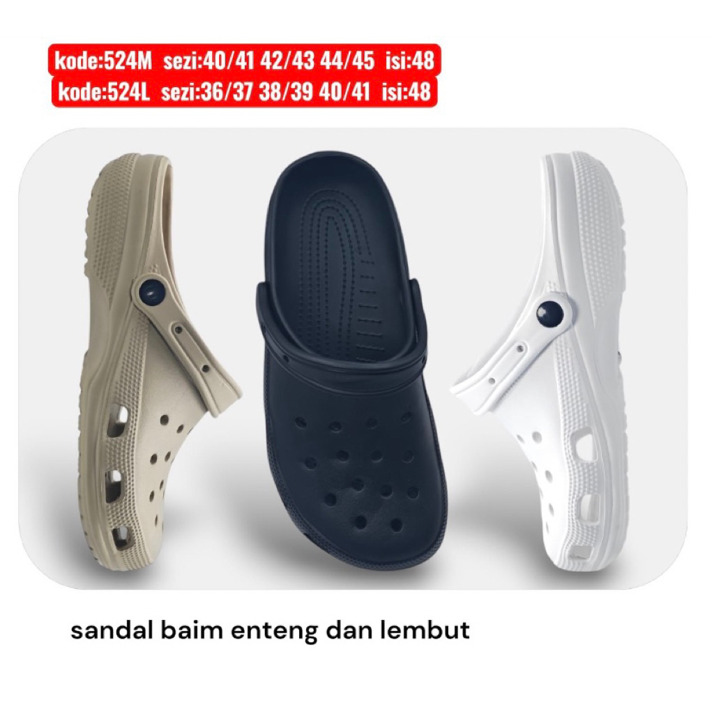 Sandal baim unisex bisa dipakai laki laki atau perempuan - sandal baim dewasa - sandal karet baim al
