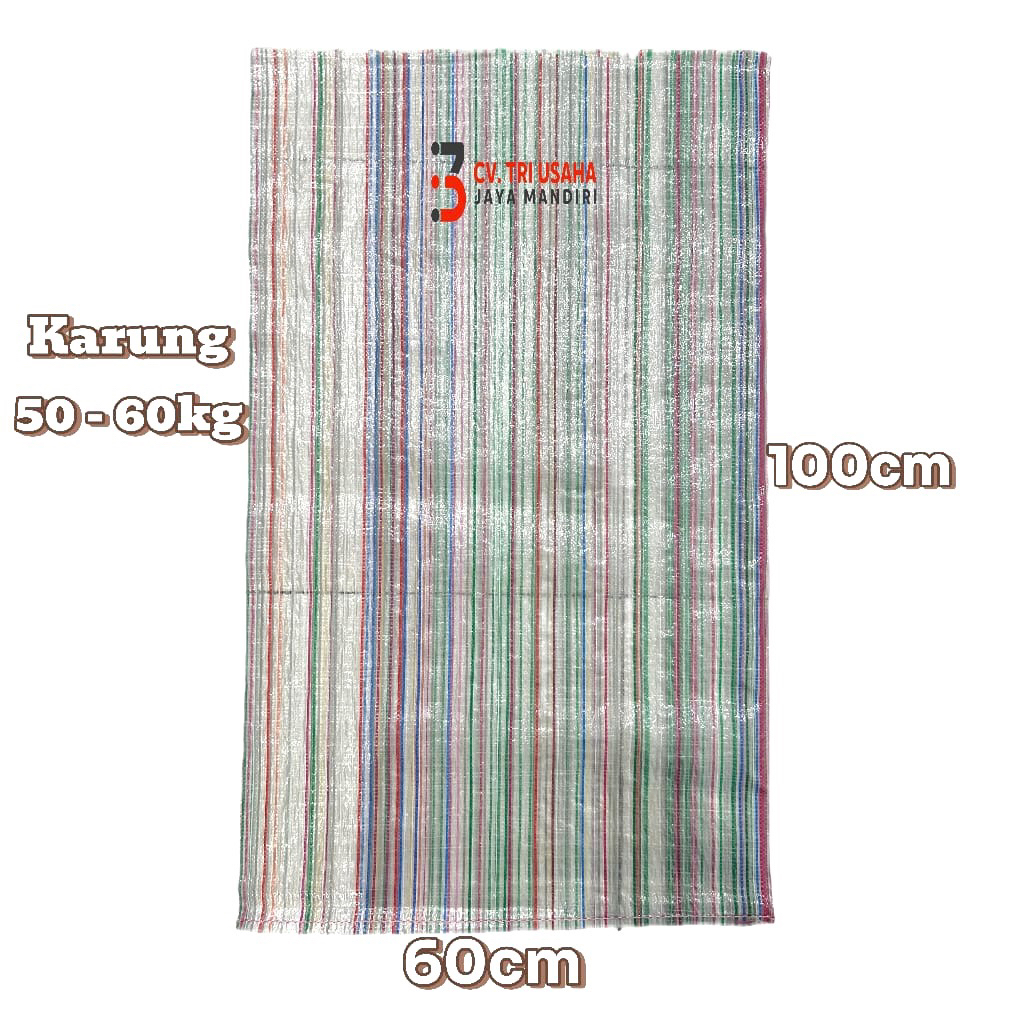 (ISI 10 LEMBAR) Karung Pelangi 60x100cm karung 50kg/60kg