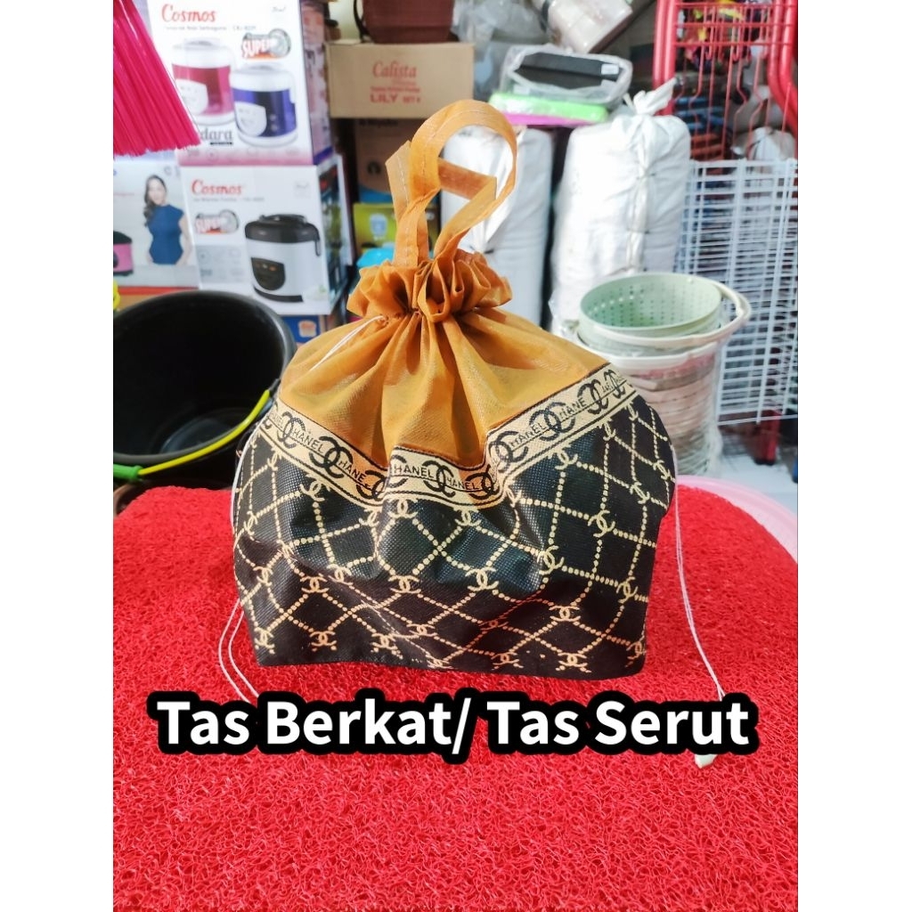 Tas Berkat/ Tas Serut/ Tas kain untuk wadah basokom/ cepon - cocok untuk acara tasyakuran