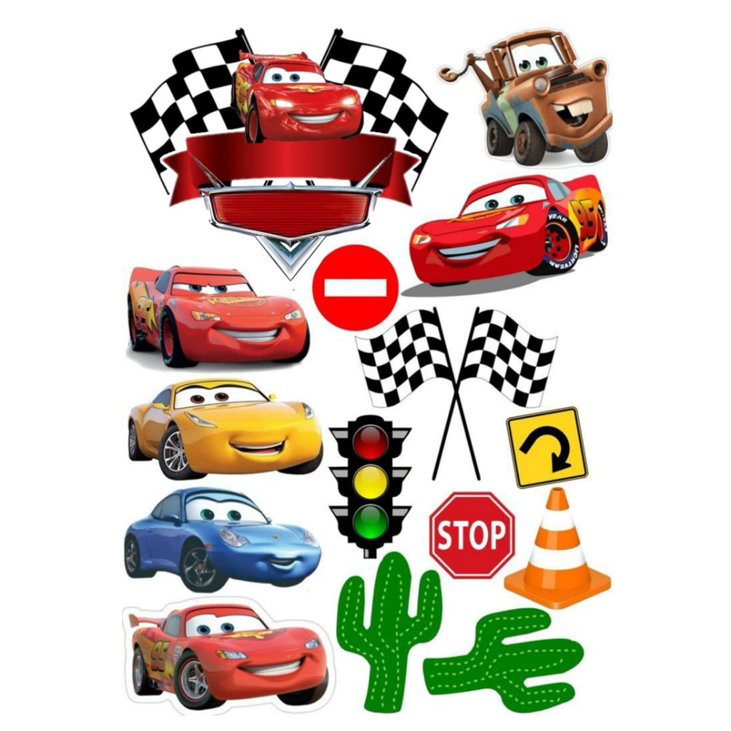 Topper CARS Custom Nama | Hiasan Cake CARS | Topper Kue CARS