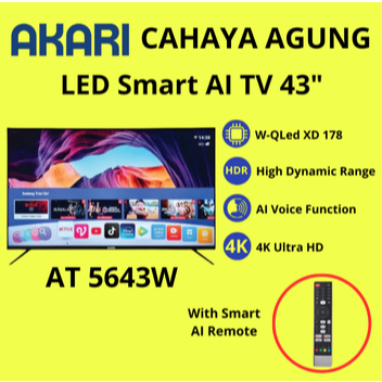 AKARI TV AT-5643W AKARI LED TV 43’ AT-5643W 43 INCH AT 5643W AT 5643 W