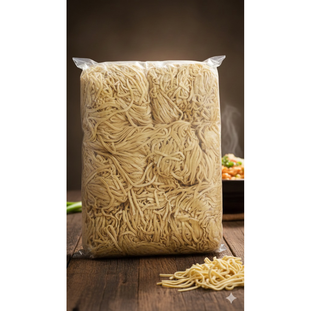 mie mentah super telur