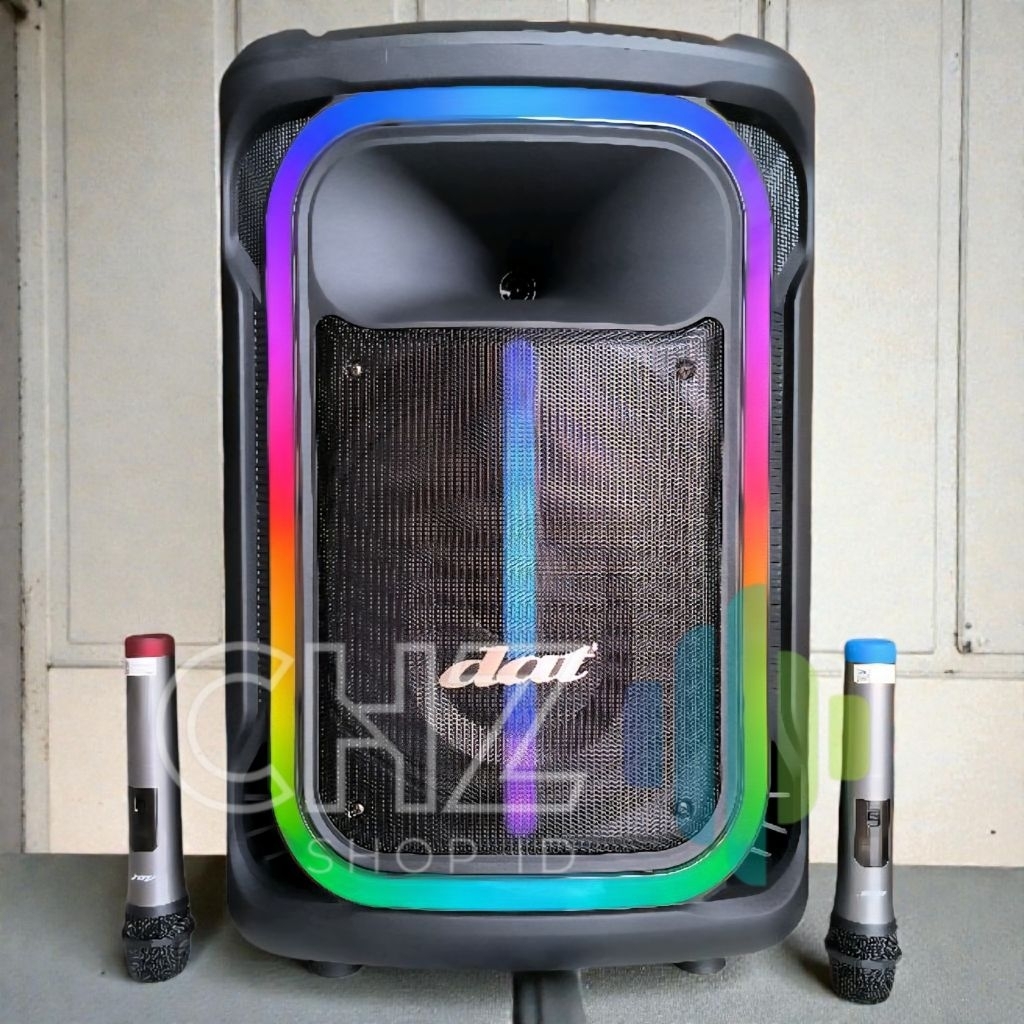 Speaker Portable DAT DT-1505 X2 15 Inch Speaker Bluetooth Trolley DAT DT1505 X2 Original Karaoke Wir