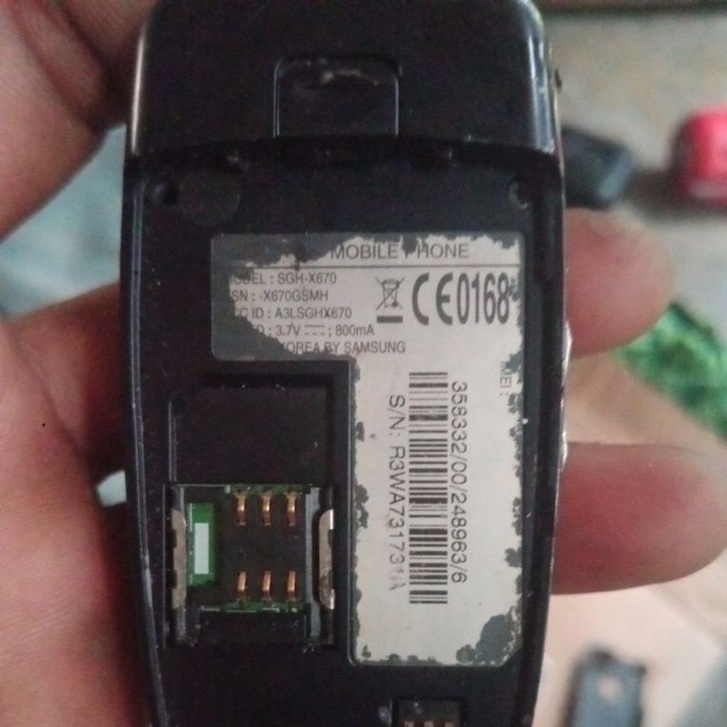 hp jadul samsung sgh x670 hidup