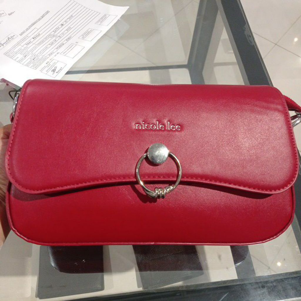 Nicole lee - Tas Wanita tas selempang 2051 Red Black