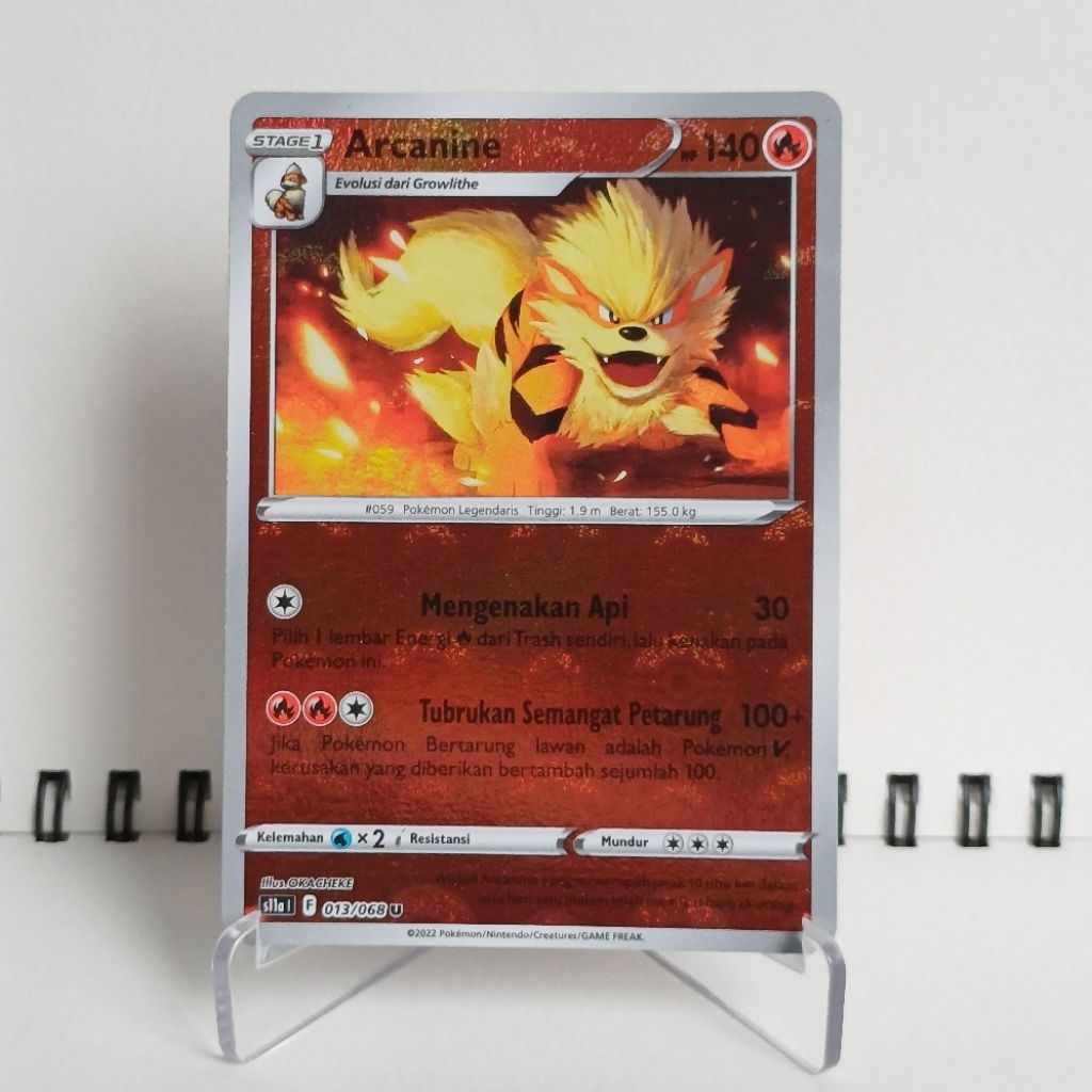 Arcanine - Kartu Pokemon TCG Indonesia - Sword & Shield Arkana Memuncak S11a | 013/168 | Pokeball OR