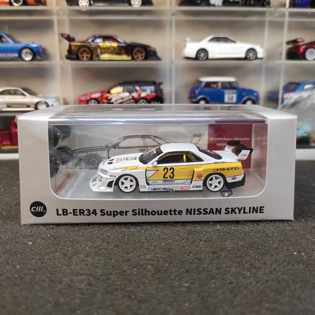 CM64-ER34-03 CM Model LB ER34 Super Silhouette Nissan Skyline - White