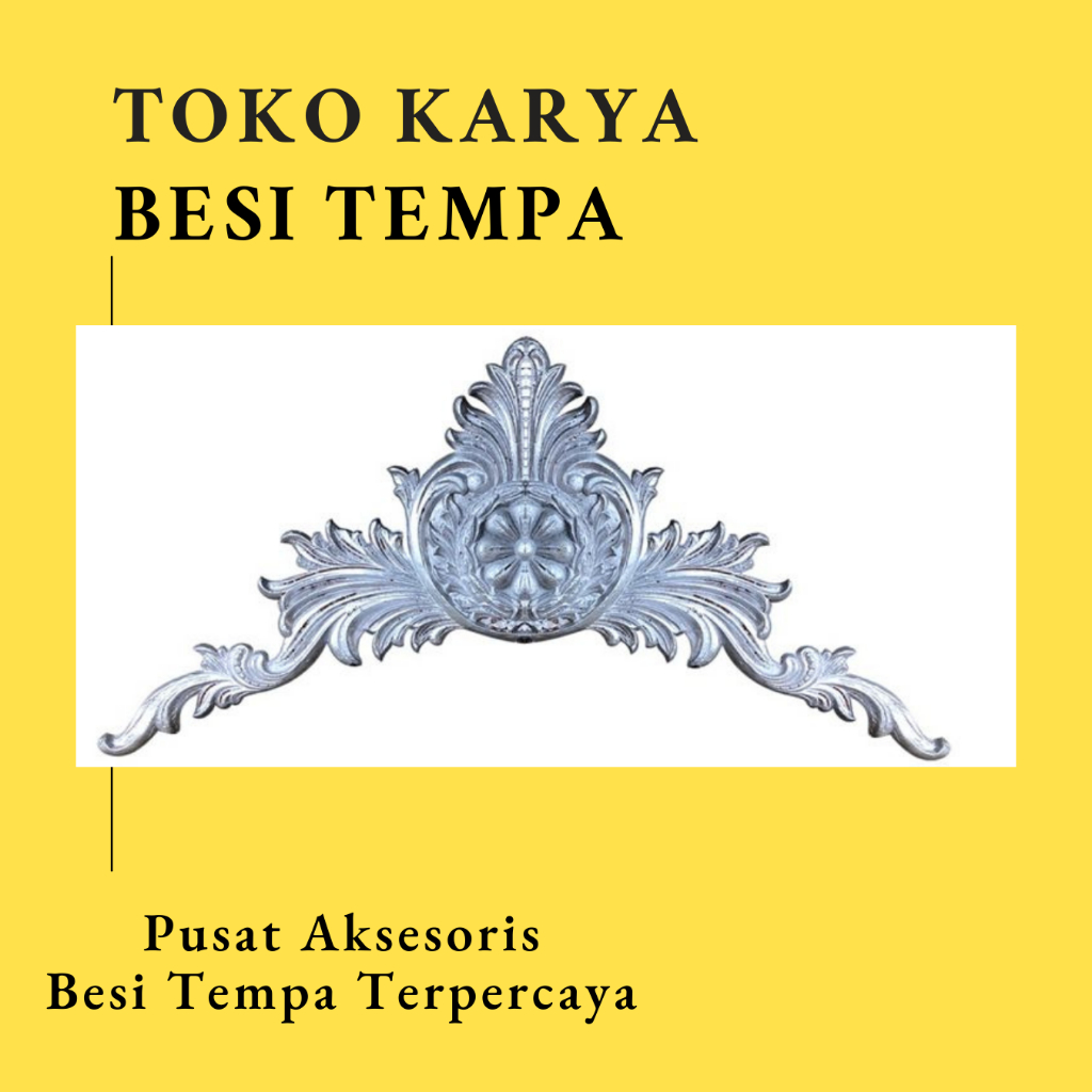 Ornamen Pagar Besi OR-1106 / Ornamen Besi Tempa / Ornamen Pagar Besi dan Tralis / Aksesoris Besi Tem