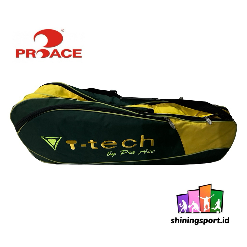 Tas Raket Badminton Pro Ace 2R T-tech Bahan Tebal 100% Original