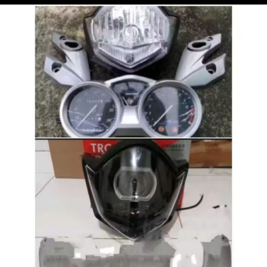 Paket Komplit Spidometer Reflektor Depan Plus Kupingan Sen Reteng Vixion Old Oval 2010