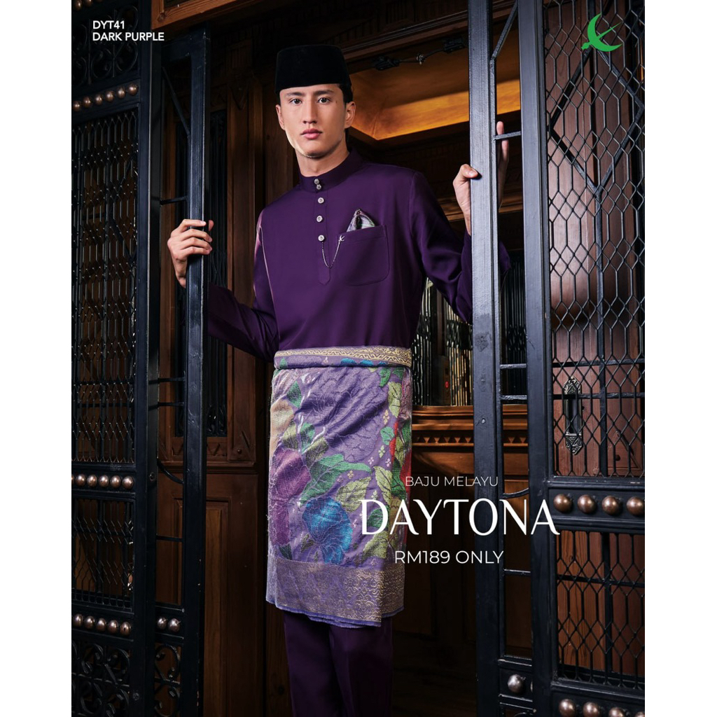 ELRAH Baju Melayu Premium DAYTONA | Set Raya 2026