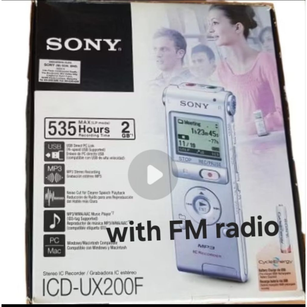 SONY PEREKAM SUARA ICD UX200 RECORDER