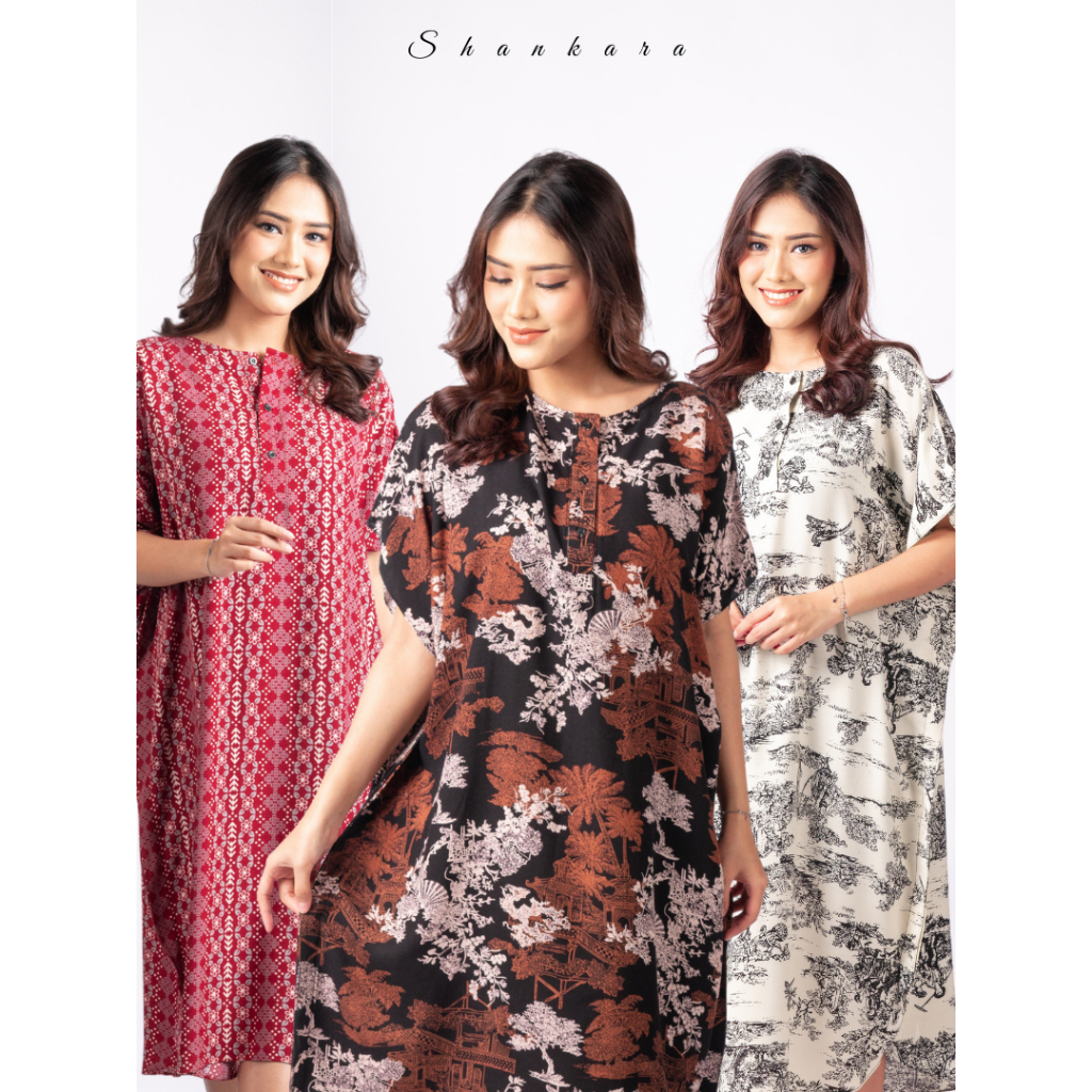 Daster Casandra Model Simple | Daster Wanita Rumahan Tampilan Rapi