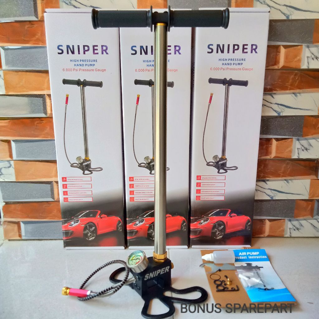 POMPA PCP SNIPER 6000 Psi KAKI LIPAT, POMPA PCP MANOMETER BESAR, POMPA PCP IMPORT, PEMBAYARAN BISA C