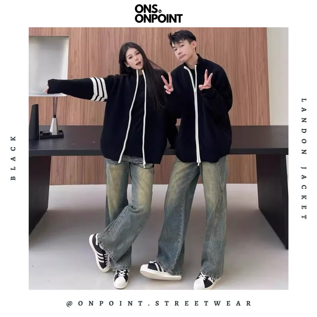 [ONS BY ONPOINT] Landon Jacket - jaket denim jaket jeans pria jaket varsity pria leather jacket base