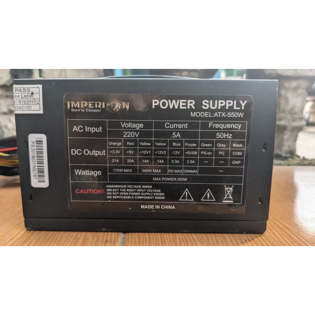 psu 550watt imperion