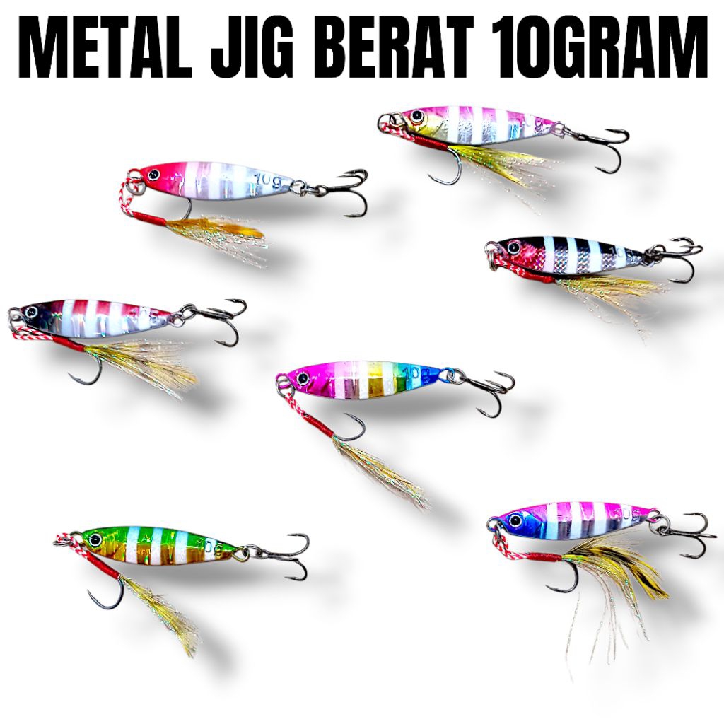 METAL JIG BERAT 10GRAM. UMPAN CASTING LAUT. UMPAN CASTING