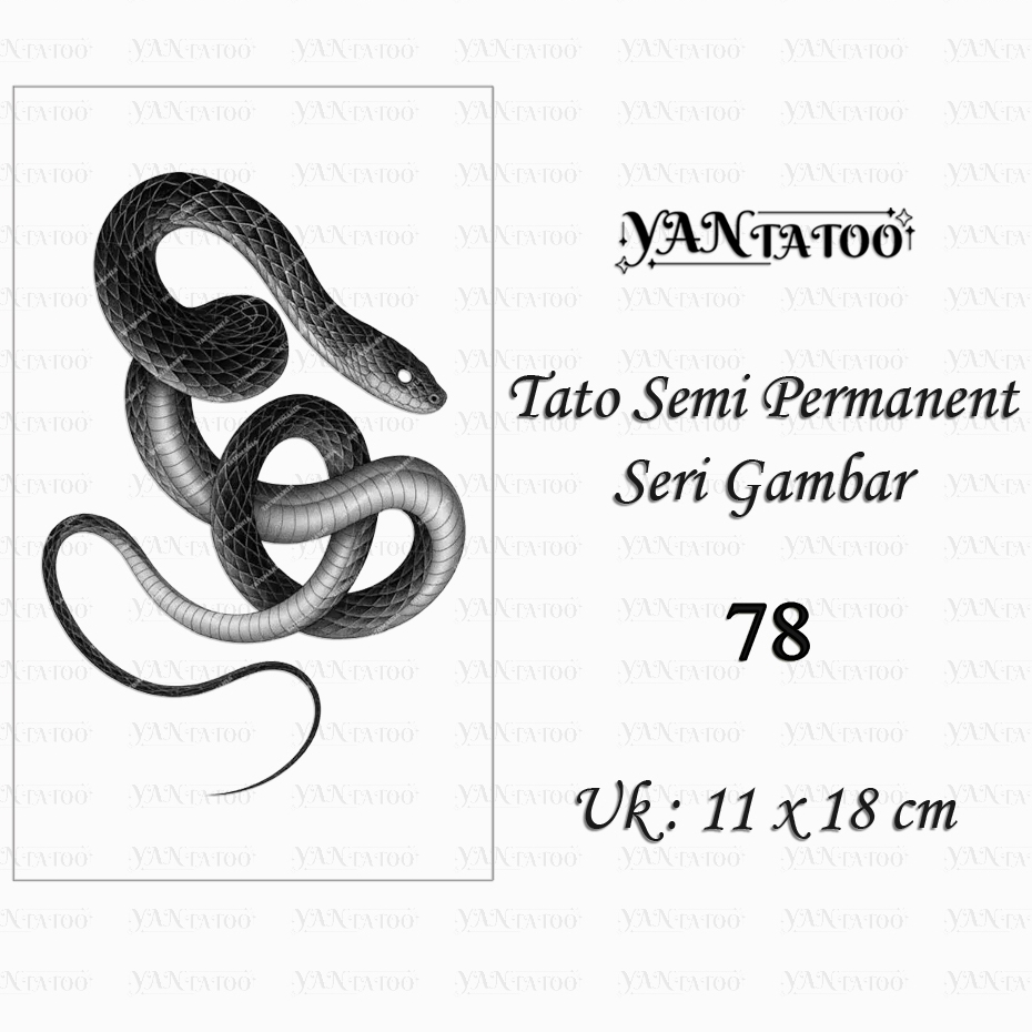 YanTatoo - Stiker Tato Semi Permanen Tahan Lama Seri Gambar 78