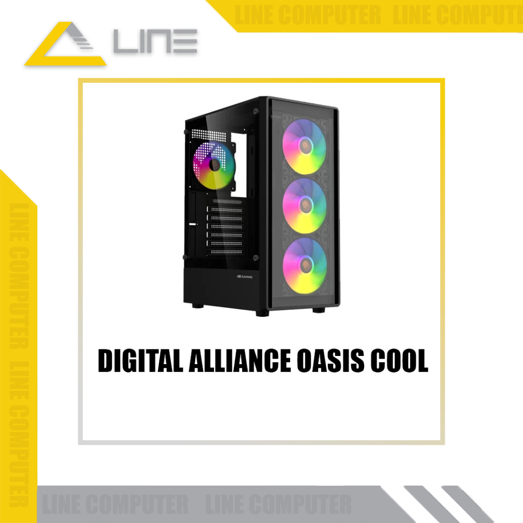 DIGITAL ALLIANCE OASIS COOL | CASING PC GAMING CASE ATX M-ATX Tempered Glass