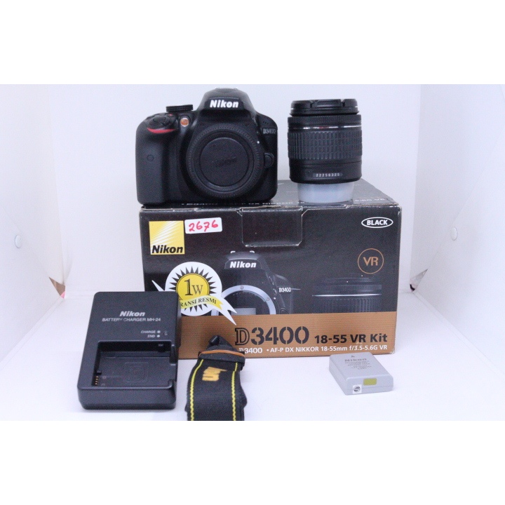 NIKON D3400 BONUS MEMORY  LENSA 18-55MM SIAP PAKAI