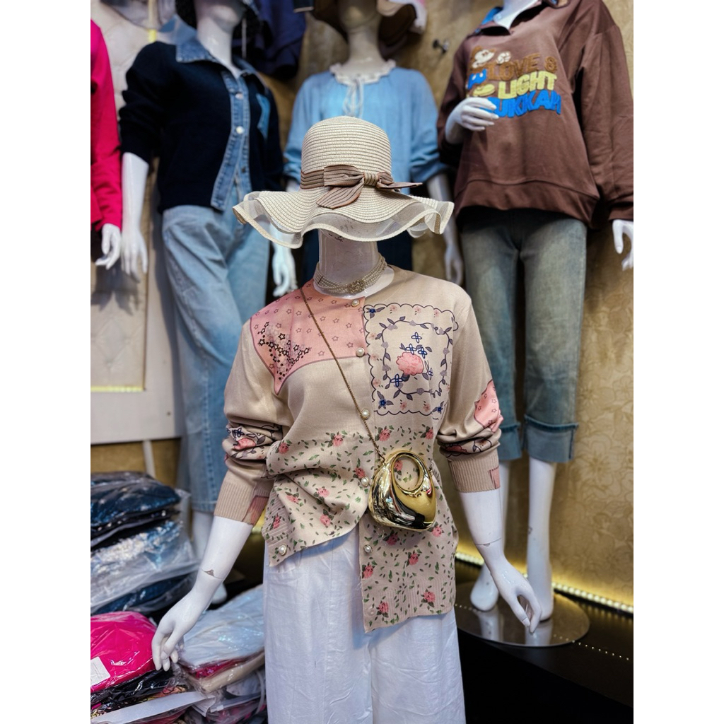 [MODIS]~ OUTER RAJUT MOTIF BUNGA OUTER WANITA KEKINIAN LD 130 PJG 60