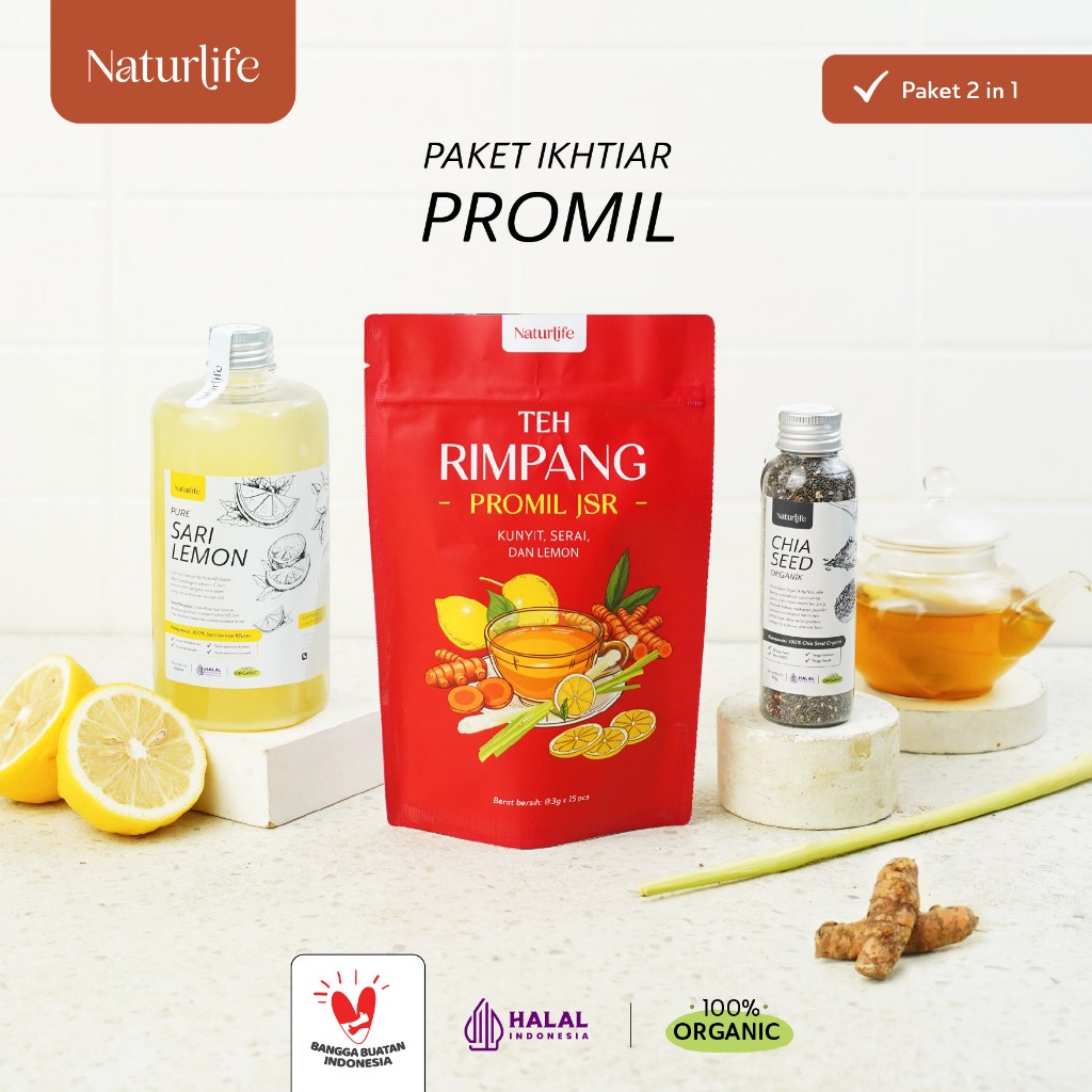 (BUNDLINGHEMAT) TEH JSR PROMIL SARI LEMON & CHIA SEED NATURLIFE / JSR DETOX RAHIM / JAMU PROMIL / RA