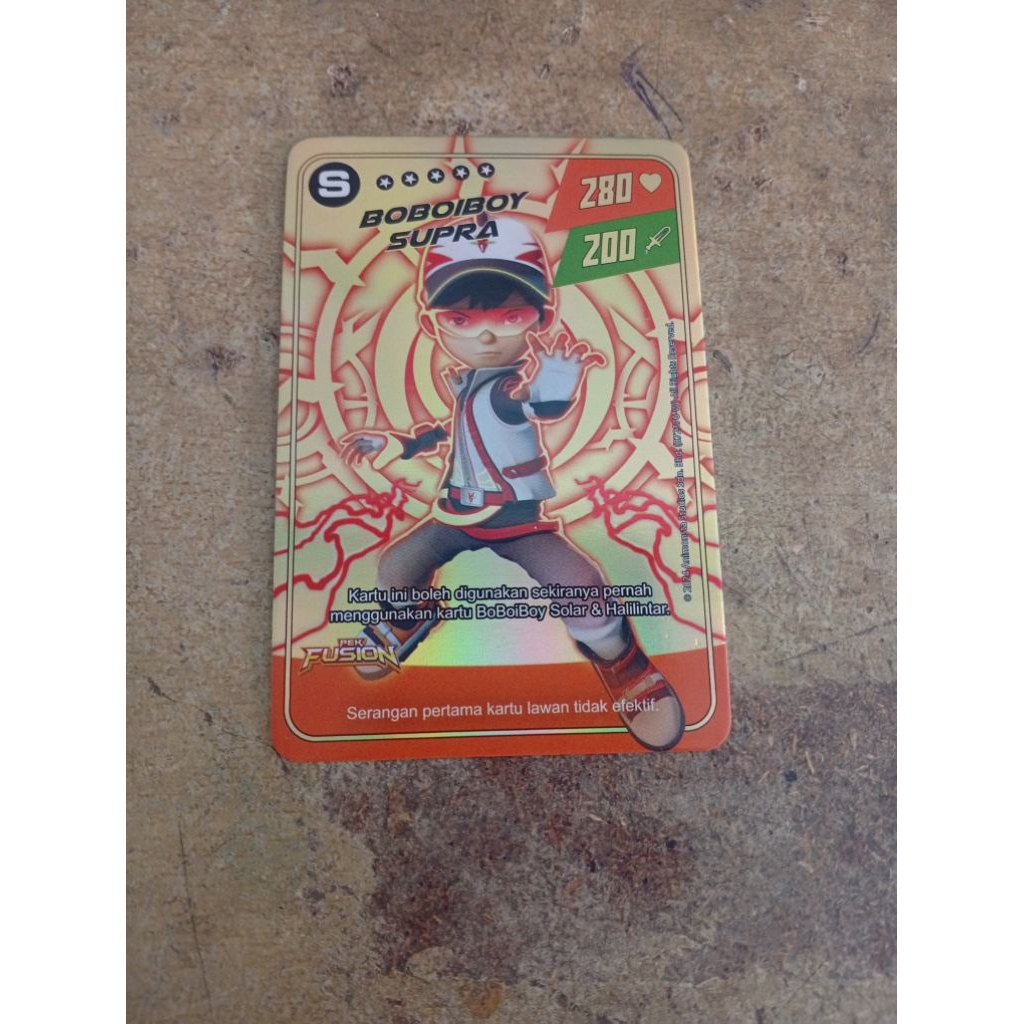 kartu boboiboy fusion supra Gold/Emas