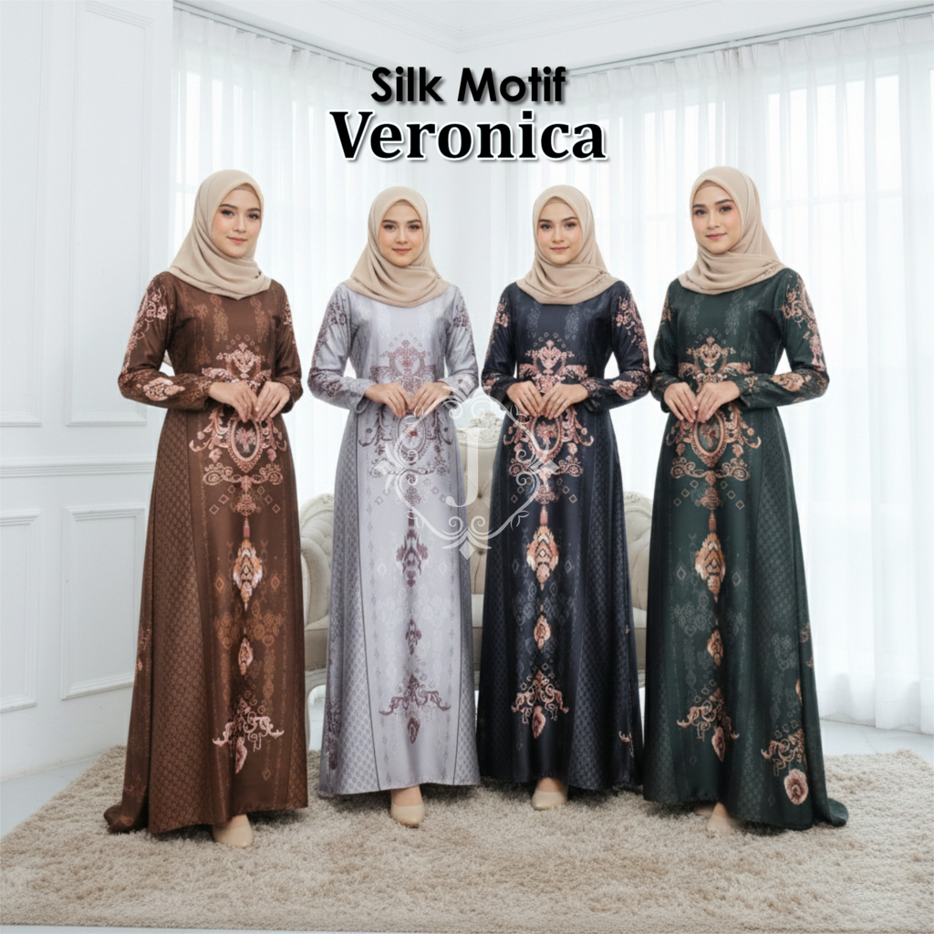 SILK MOTIF SULTAN VERONICA METERAN, cocok dibuat gamis, blouse, outer blazer, tunik, one set seragam