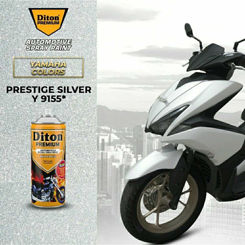 #MAU# Cat Semprot Diton Premium Paket Lengkap Prestige Silver Y 9155 (9120,9109,Y9155,9130) Silver P