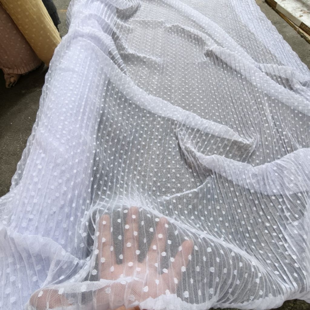 bahan tile bordir polkadot premium