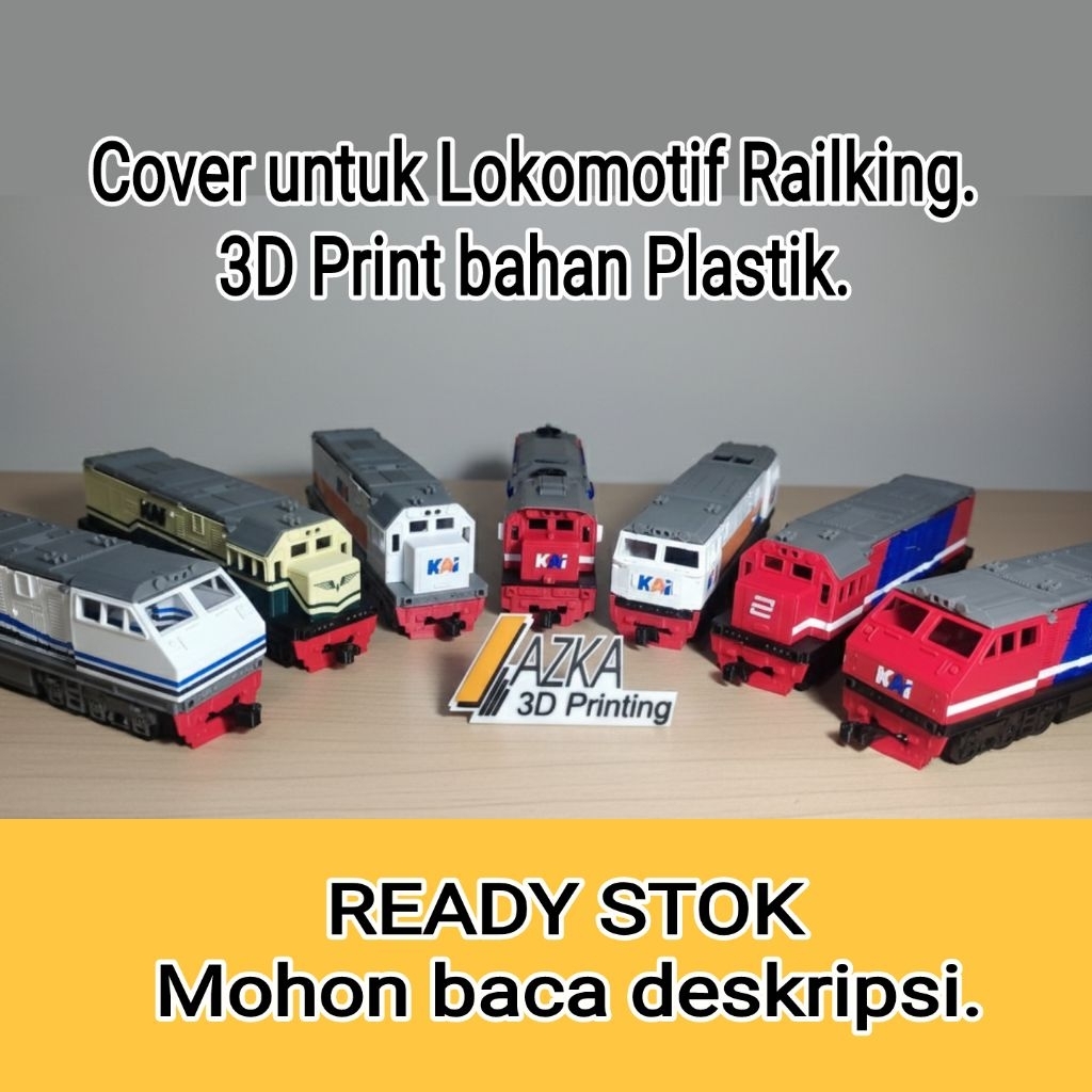 READY STOK Mainan Kereta Api Indonesia Cover Untuk Lokomotif Railking - Bahan Plastik 3D Print