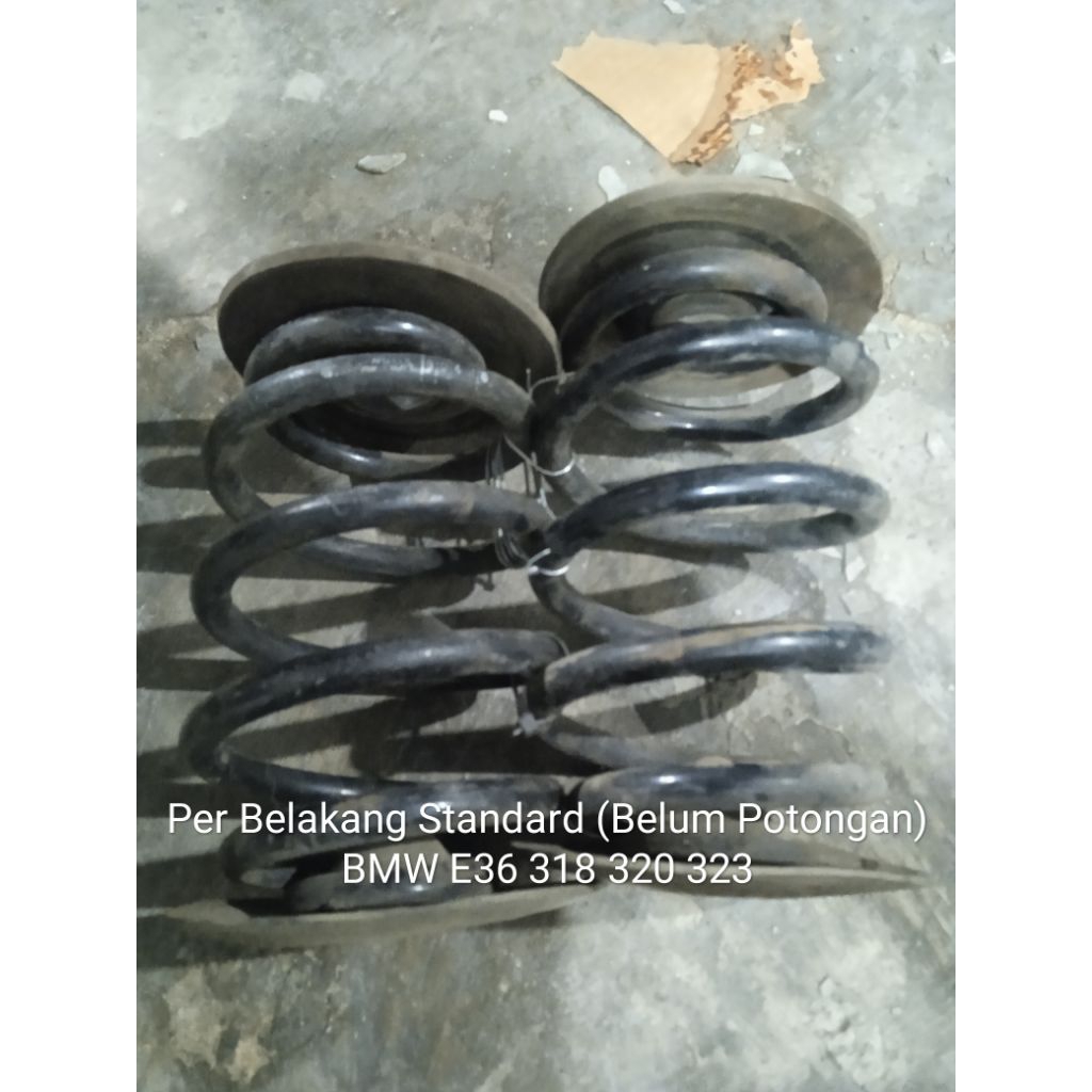 Per belakang standard BMW E46 E36 sepasang original spring rear ori 318 320 323 325 mobil pir standa