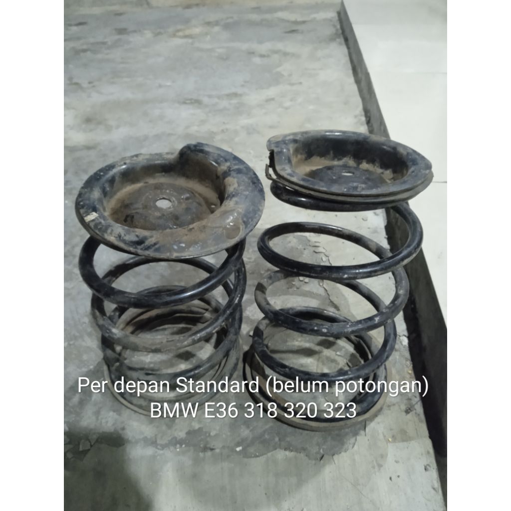 Per standard depan BMW E36 6 silinder original belum potongan 320 323 pir spring ori std standart