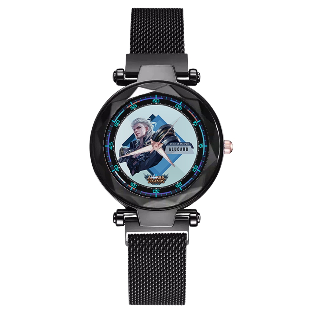 Jam Tangan Wanita Tema MOBILE LEGENDS ML ALUCARD + Box & Baterai