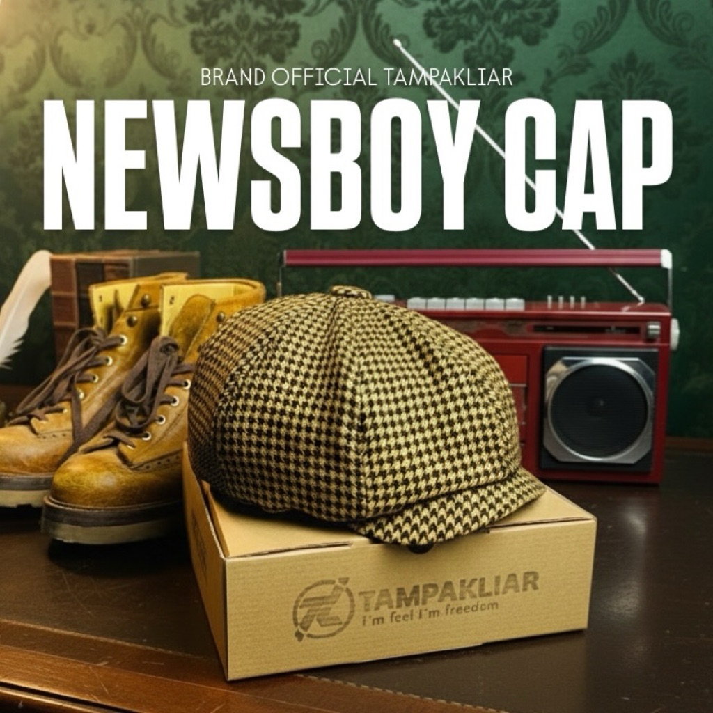 NEWSBOY CAP || TOPI BERGAYA KLASIK DENGAN KUALITAS PREMIUM