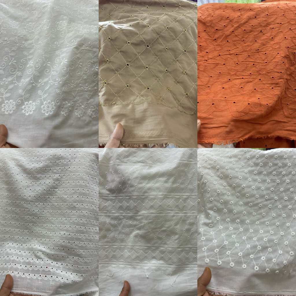 kain katun bordir / harga meter