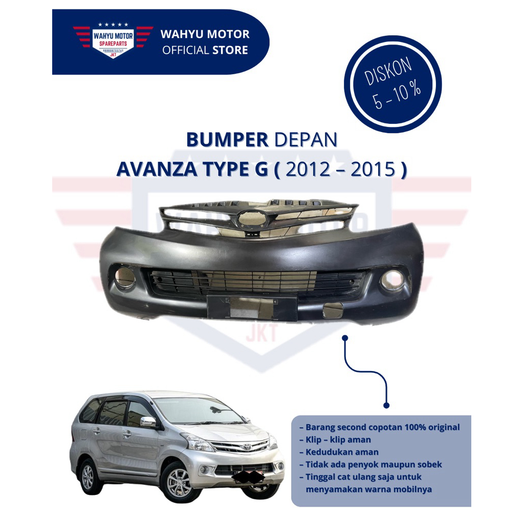 BEMPER DEPAN AVANZA / XENIA TYPE G 2012 - 2015