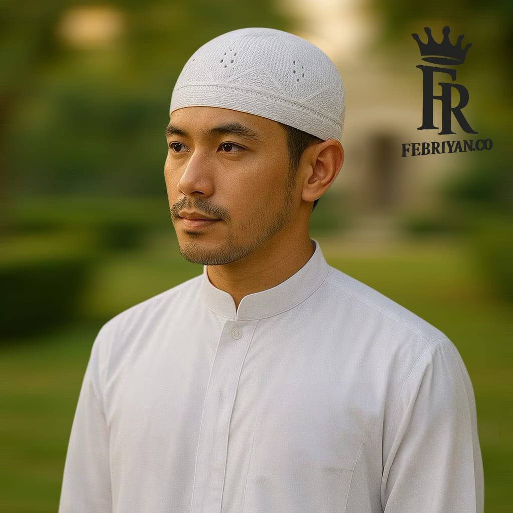 Febrian ID Peci Rajut Motif Turki/Kopiah Turki Dewasa/Kopiah Turki Polos Tebal Rajutan Hand Made